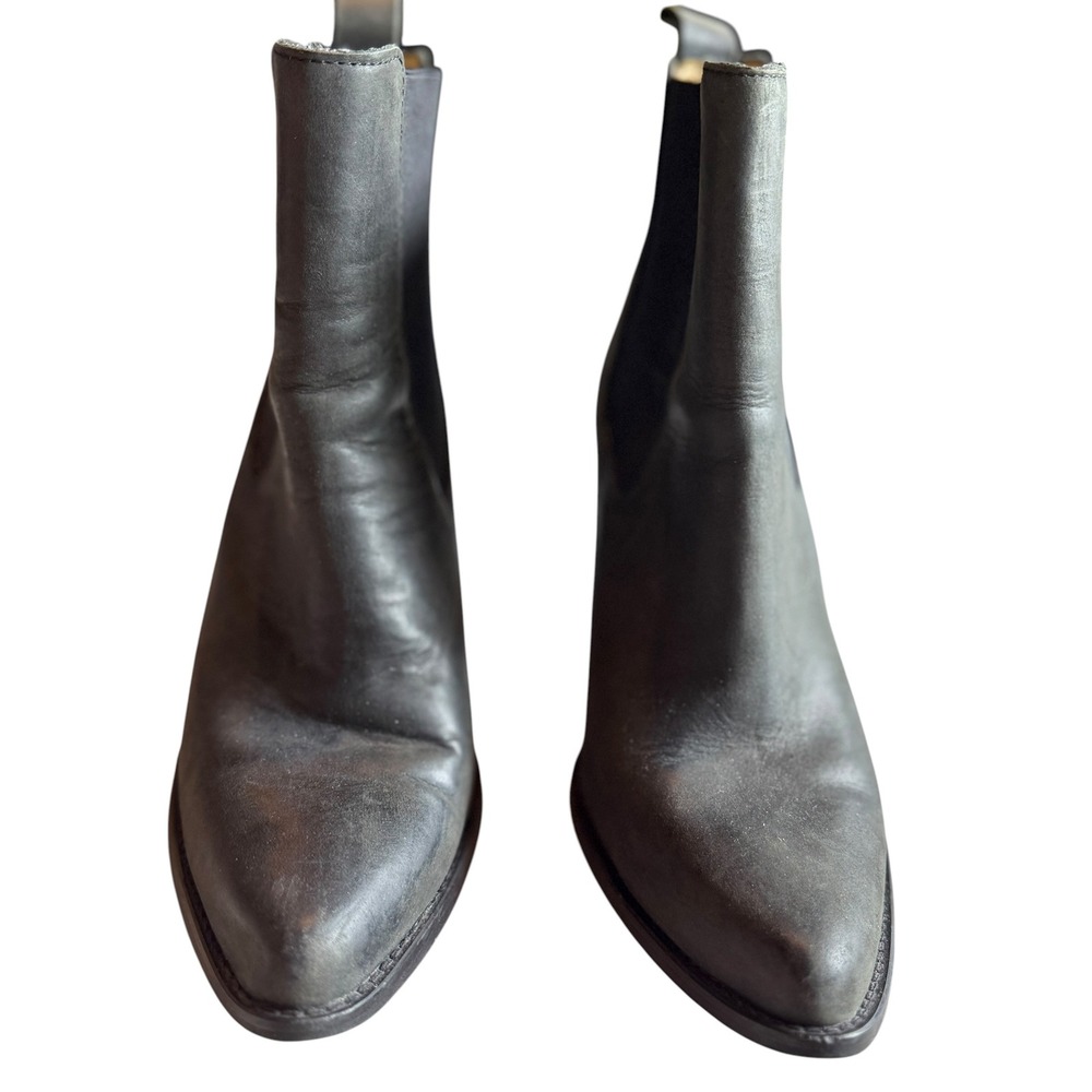 Ivylee Copenhagen Black Leather Chelsea Boots Portugal Block Heel EU 39 US 8.5 - Picture 4 of 6